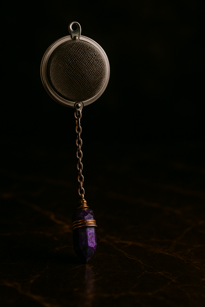 Titanium Aura Quartz Crystal Mesh Ball Tea Infuser